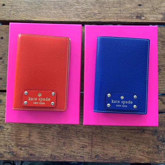 RARE! Kate Spade Passport Holder in GIFT BOX Red Leather - Picture 10 of 15